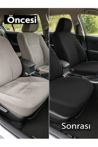 Toyota Corolla İle Uyumlu Oto Koltuk Kılıfı Günlük Koruma Temel Set Siyah