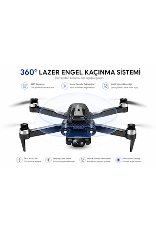 A13 Dron Akıllı Hava Fotoğrafçılık Dronu 360 Derece Akıllı Engel Algılama Katlanabilir Optik Akış Konum Sabitleme Elektirikli Kamera Fırçasız Motor