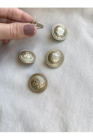 Siberiana Armalı Düğmeler 21 Mm Mat Altın 5 Adet 180644367