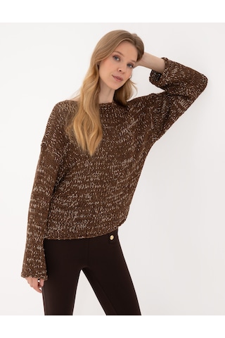 Pierre Cardin Kadın Kahverengi Kazak /triko 50324797-vr029 Kahverengi
