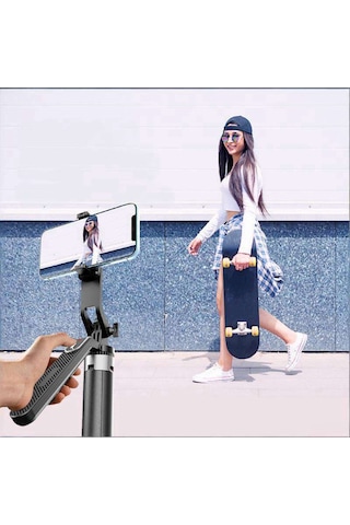 Çift Led Işıklı Youtube Haber Konferans, Sunum,eğitim Tripod Monopod Stabilizer
