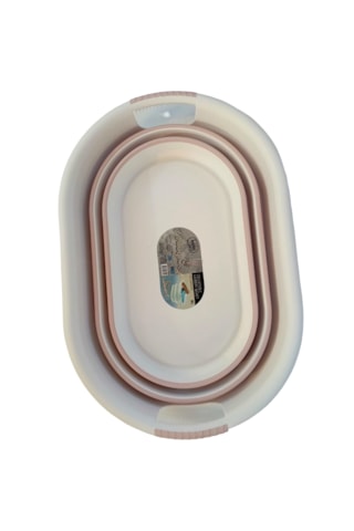 Magic Katlanır Çamaşır Selesi 25 Litre Beyaz - Pembe