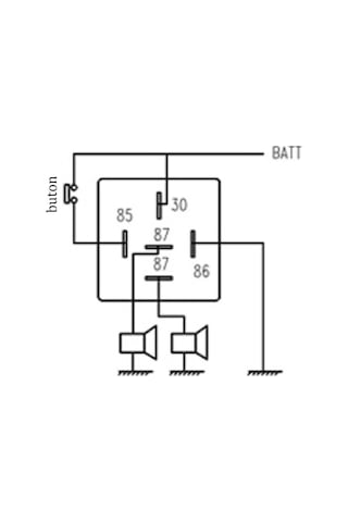 Mini Role 24v. 5 Uçlu. 40 A. Far. Korna. Fan. Lpg Röle