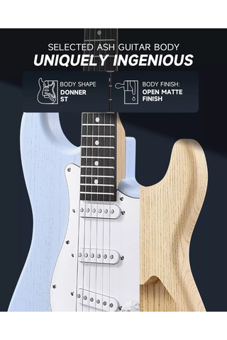 Donner Dst-80 St Elektro Gitar Seti Sonic Blue