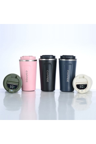 Monyee 304 Paslanmaz Çelik Çift Katlı Vakumlu Isı Saklama Bardak, Arabada Taşınabilir, Ev/ofis/kazanç Kullanıma Uygun, Pembe, 380ml Siyah