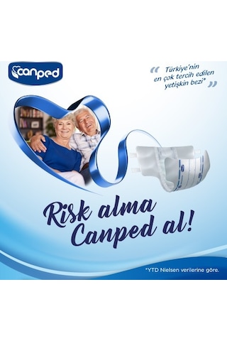 Canped Belbantlı Tekstil Yüzeyli Hasta Bezi XL 2 x 30'lu