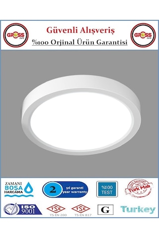 Zmr Sıva Üstü Led Armatür - 24 Watt - 2050 Lümen - Beyaz