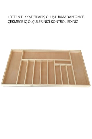 80x40 Cm Ayfiwood Ahşap Kaşıklık Çekmece İçi Yemek Takımı Ve Servis Gereçleri Düzenleyici Organizer