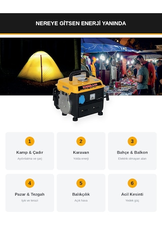 Kama Kgl950 Benzinli Jeneratör 0.75Kw