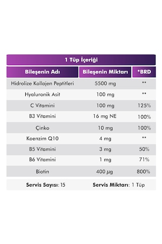 Voop Collagen Tip 1 ve Tip 3 5500 Mg Nar Aromalı 15 Shot x 40 ML