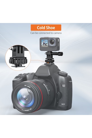 Vrıg Ac24 Spor Kamera Soğuk Ayakkabı Montaj Adaptörü Siyah