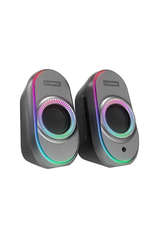 Rampage Rms-x3 2.0 6w Bluetooth Özellikli Siyah Multimedia Rgb Işıklı Gaming Usb Speaker