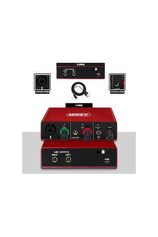 Midex Glx Paket-2 Bm800 And Mikrofon Ses Kartı + Stand Set