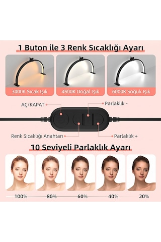 Trled F-700a 70cm Göl Mavisi Elmas Desenli Katlanabilir Masaüstü Manikür Ve Protez Tırnak Lambası Standart