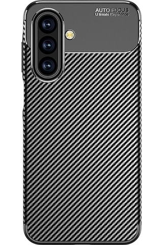 Adige Samsung Galaxy Uyumlu A17 Kılıf Negro Karbon Desen Silikon