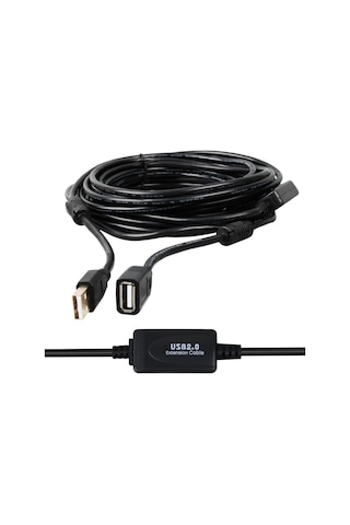 Powermaster Pm-11955 Usb 2.0 Siyah Chipset 10metre Usb Uzatma Kablosu
