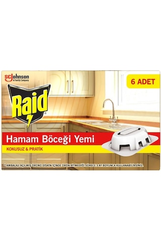 Raid Hamam Böceği Yemi 6’lı Her Tablet ile 3 Ay Koruma