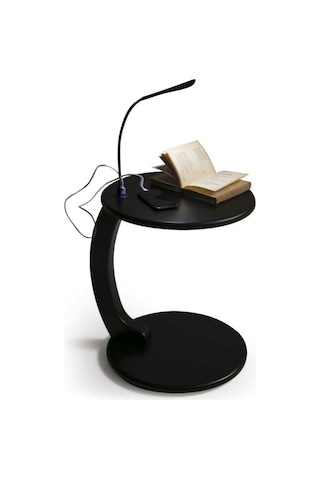 Lunora Ahşap C Yan Sehpa Siyah