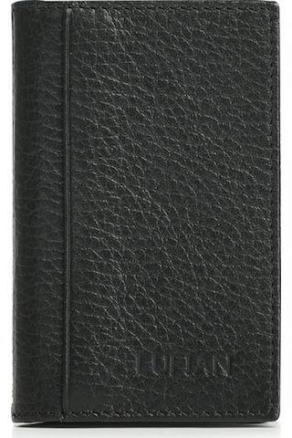 Lufian Cate Erkek Deri Kartlık Siyah Siyah 112240009100100 Siyah