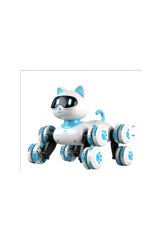 2.4 Ghz Uzaktan Kumandalı Sarjlı Dans Eden 8 Tekerli Akıllı Robotik Kedi Sesli Işıklı 19 Cm