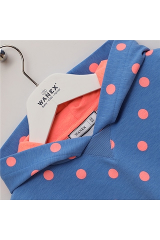 Wanex Kız Çocuk Uzun Kol İnce Kapüşonlu Sweatshirt - 32613 Mavi
