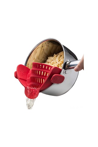 Vkemall Geniş Ağızlı Dayanıklı Silikon Süzgeç - Mutfakta Kolay Kullanım İçin Pratik Filtreleme Aracı