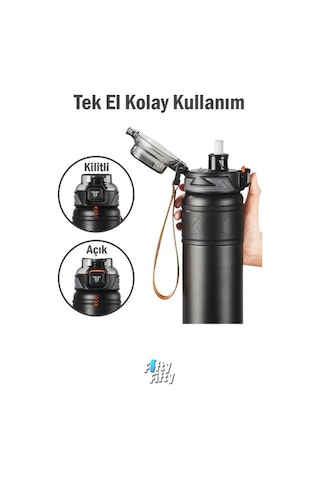 Tkk Çelik Termos 900 Ml T2025 Siyah