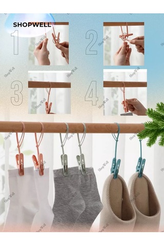 Shopwell İpli Çamaşır Mandalları 195660663 Siyah