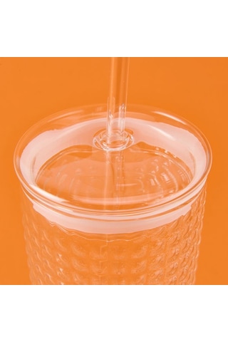 Mien Pipetli Cam Bardak - Şeffaf - 550 Ml Şeffaf