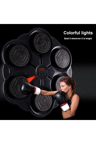 Epilons Zenvia Duvar Boks Makinesi Müzikli Bluetooth Hoparlör Özellikli Led Işıklı Ritimli 9 Mod Seviye Ayarlı Box Znv202 Çok Renkli