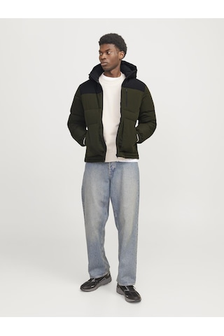 Erkek Rüzgara Dayanıklı Kapüşonlu Puffer Mont - Otto Rosin