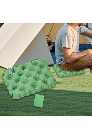 Bosphorusboutique02 Suntek Katlanabilir Ofis Koltuk Minderi - Yeşil, Uçak Ve Ofis Kullanımına Uygun Yeşil