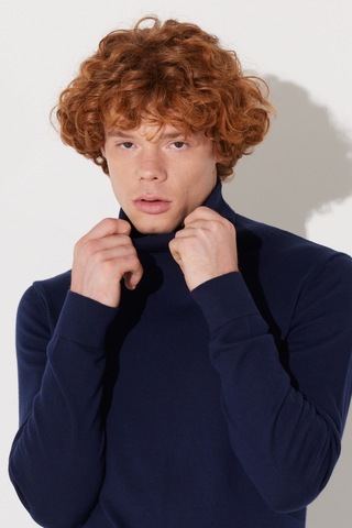 Lee Regular Fit Normal Kesim Pamuk Balıkçı Yaka Lacivert Tirko Kazak L83CKFHY Lacivert