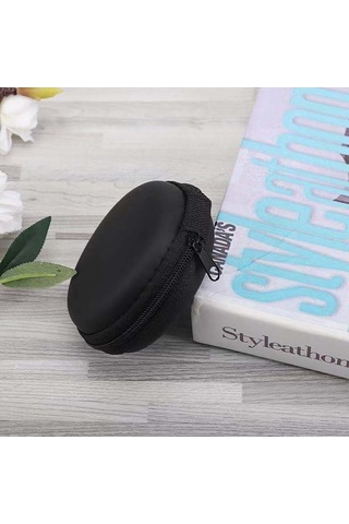 Createtech Kulaklık & Bozuk Para Çantası - Hafıza Kartı & Usb Düzenleyici - Çok Amaçlı Saklama Alanı Bej Bej