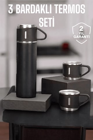 Hubrendy Tekno 500 Ml Kapasiteli Taşınabilir Basınçlı Termos Seti Günlük Kullanım İçin İdeal Diğer