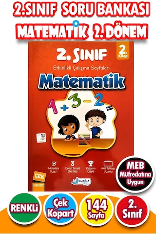 2.sınıf Matematik 2.dönem - Etkinlikli Çalışma Ve Soru Bankası Kitabı