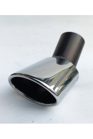 60 Mm. Dirsek Yassı Kesik Tekli Krom Egzoz Ucu Eksoz