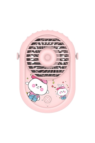 Skycity Boyun Bağlı Fan M01 Pembe - 1500mah Pil İle 8 Saat Süre - Usb Şarjlı Abs Malzeme