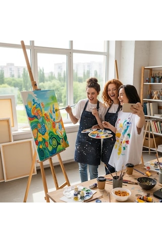 5 Adet 35x50 Cm Resim Tuvali Boş Boyama Tuvali Akrilik Yağlı Boya Uyumlu Şase Tuval