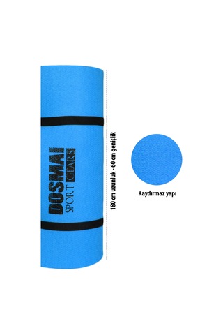 16 Mm Taşıma Askılı Çift Taraflı Iki Renk Kamp Pilates Minderi M Mavi