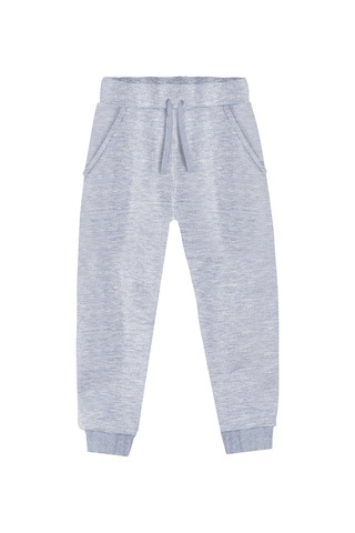 Denokids Unisex Kız Erkek Çocuk Gri Melanj Basic Eşofman Altı Renkli Gri Melanj