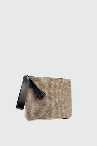 Shule Bags Juno Püskül Detaylı Hasır Clutch Çanta Siyah Siyah