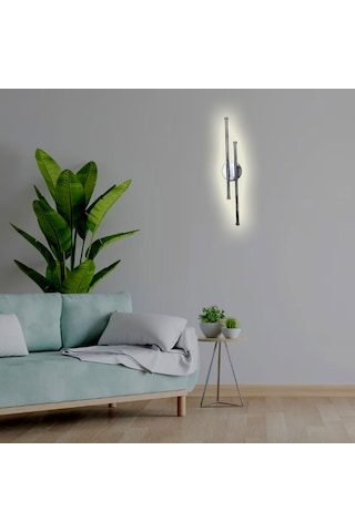 Mimarled İkili Çubuk 10w Siyah Led Aplik Aydınlatma 50 Cm Gün Işı Gün Işığı