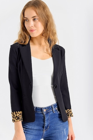 Jument Yakalı Flato Cepli Kolu Duble Uzun Kol Ofis Şık Blazer Kumaş Ceke (429922571)