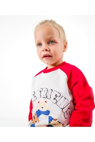 Overdo Kids Erkek Çocuk Uzun Kollu Sweatshirt Kırmızı