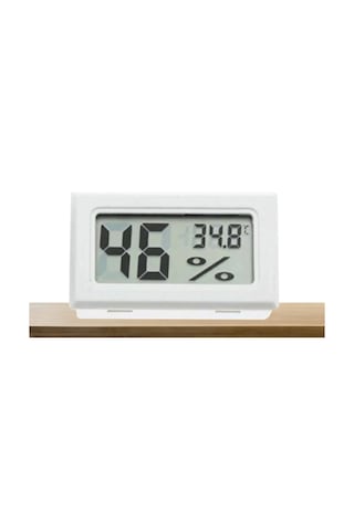 Elektromall Mini Lcd Dijital Kablosuz Elektronik Termometre Higrometre Sıcaklık Nem Ölçer Beyaz