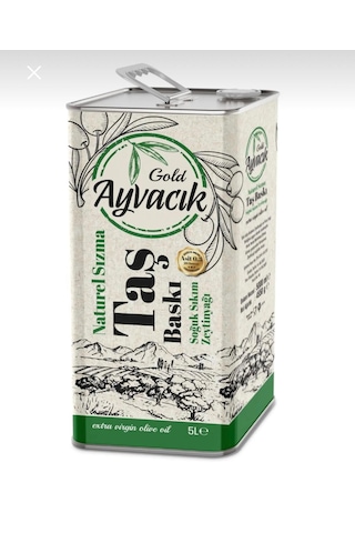 Gold Ayvacık Soğuk Sıkım Sızma 5l 4800gr Zeytinyağı