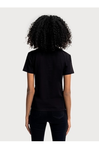 Slim Fit Kadın Tshirt K.kol Siyah