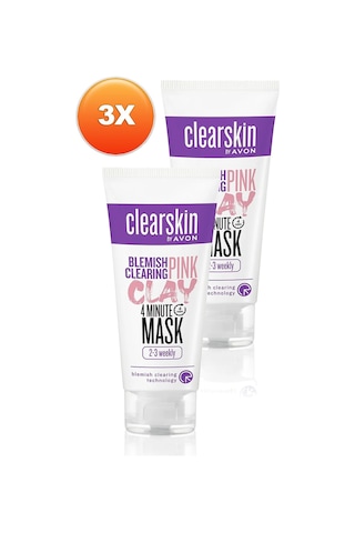 Avon Clearskin Blemish Clearing Leke Karsıtı Pembe Kil Yüz Maskesi 2 x 75 ML