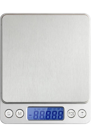 Geeksen 3 Kg Hassas Mutfak Terazisi, 0.1g Doğruluk, Büyük Lcd Ekran, Paslanmaz Çelik Platform, Otomatik Kapanma Diğer